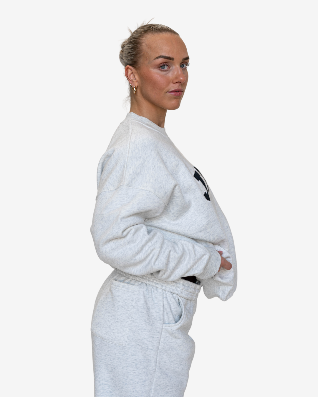 JNTL Oversized Crewneck Sweatshirt (Light Grey)