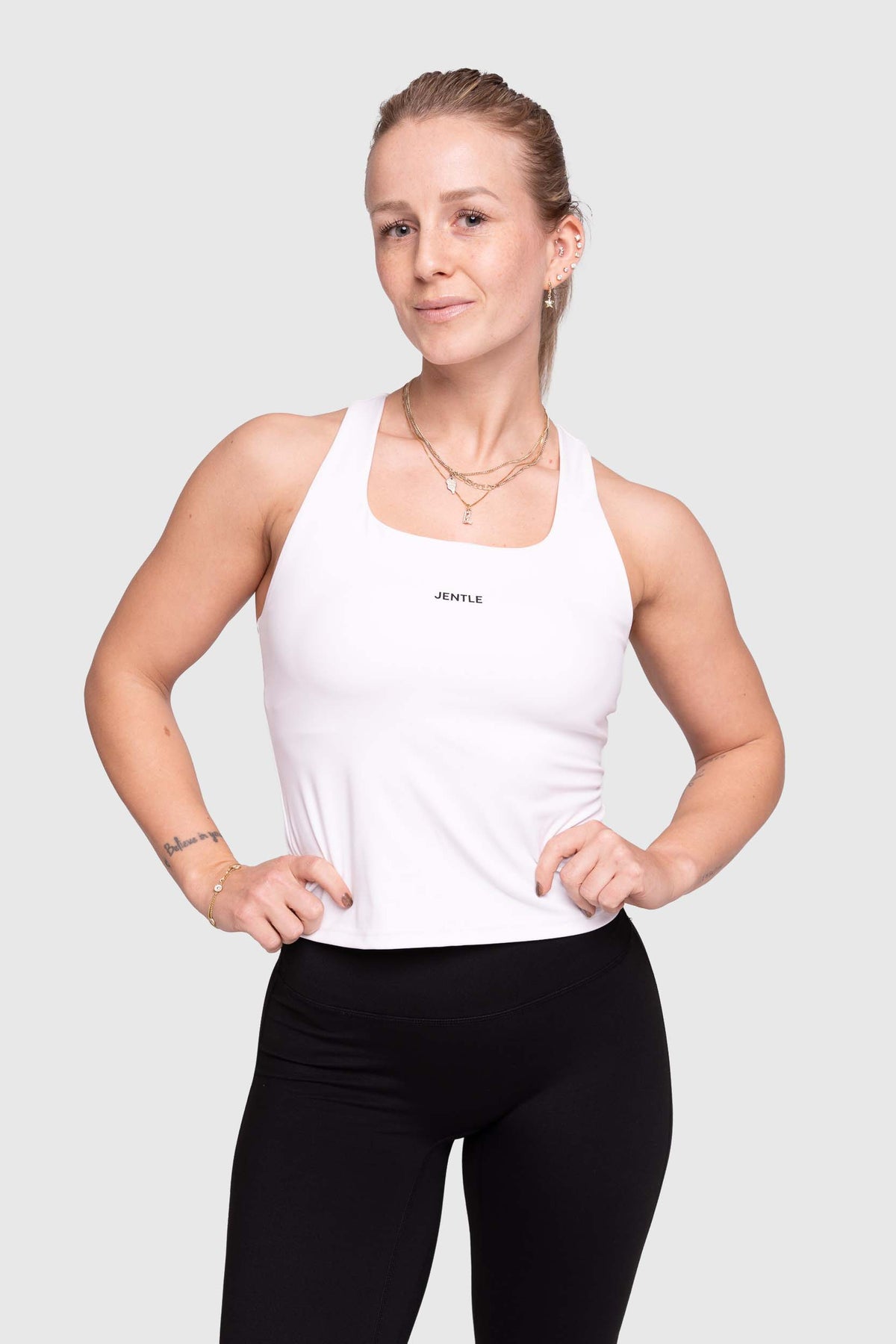 Day Racerback Tennis Tank Top (White)