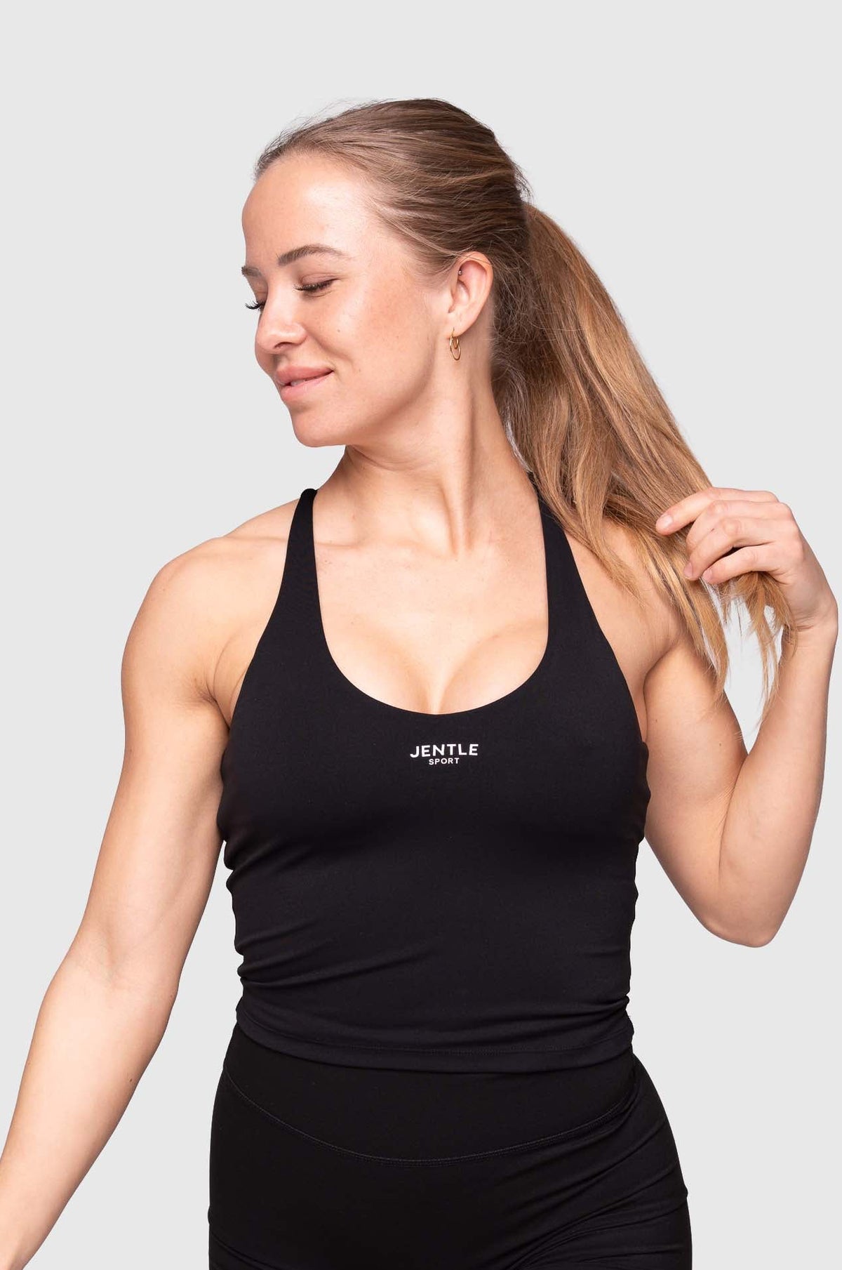 Pulse Cross-back Tank Top (Black)