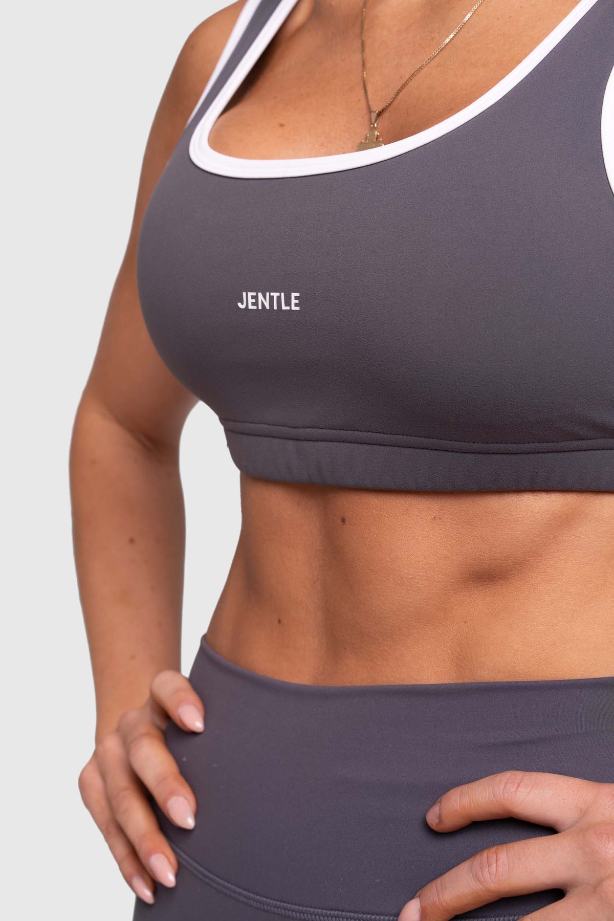 Day Sports Bra (Grey/White)