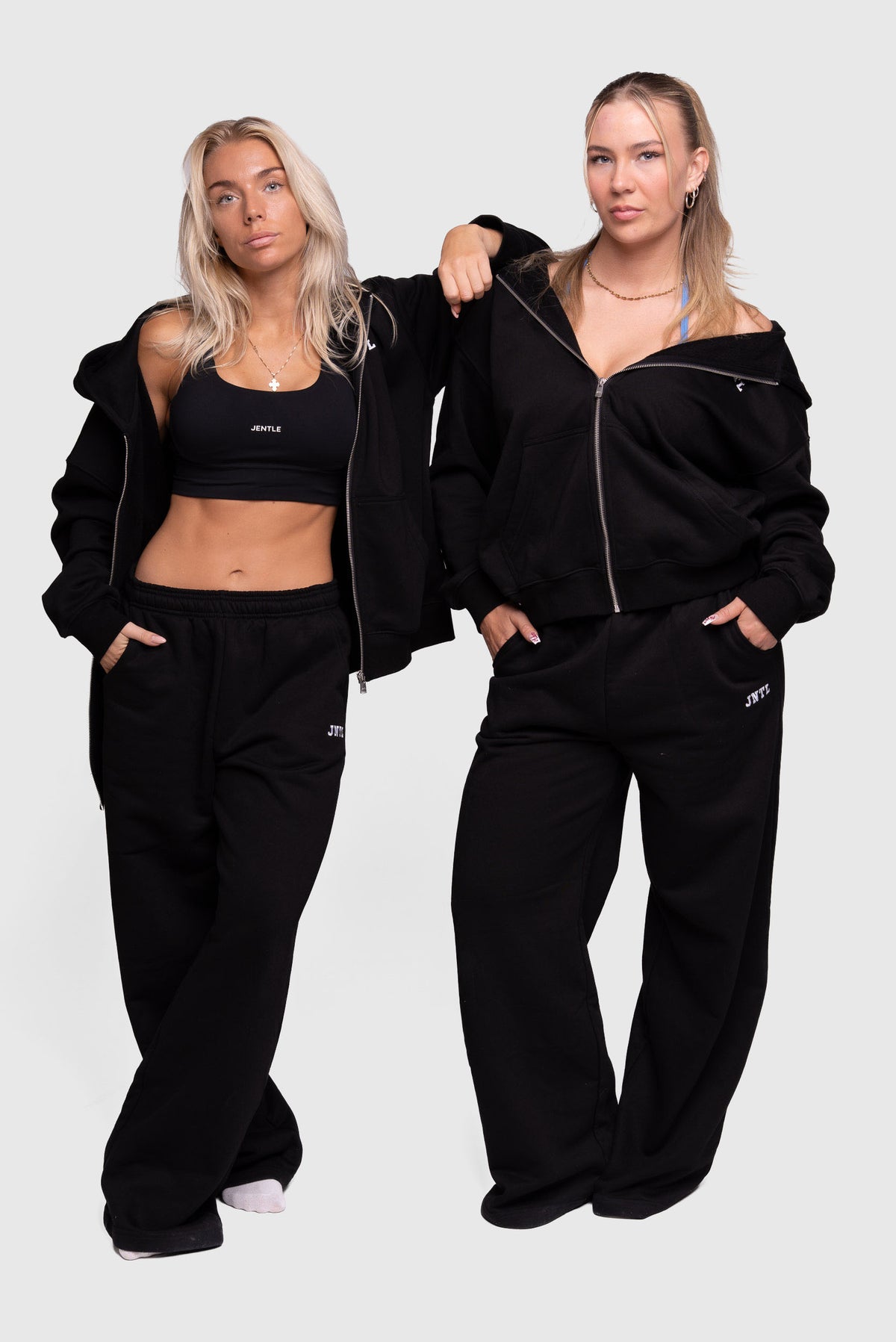 JNTL Oversized Zip Hoodie (Black)