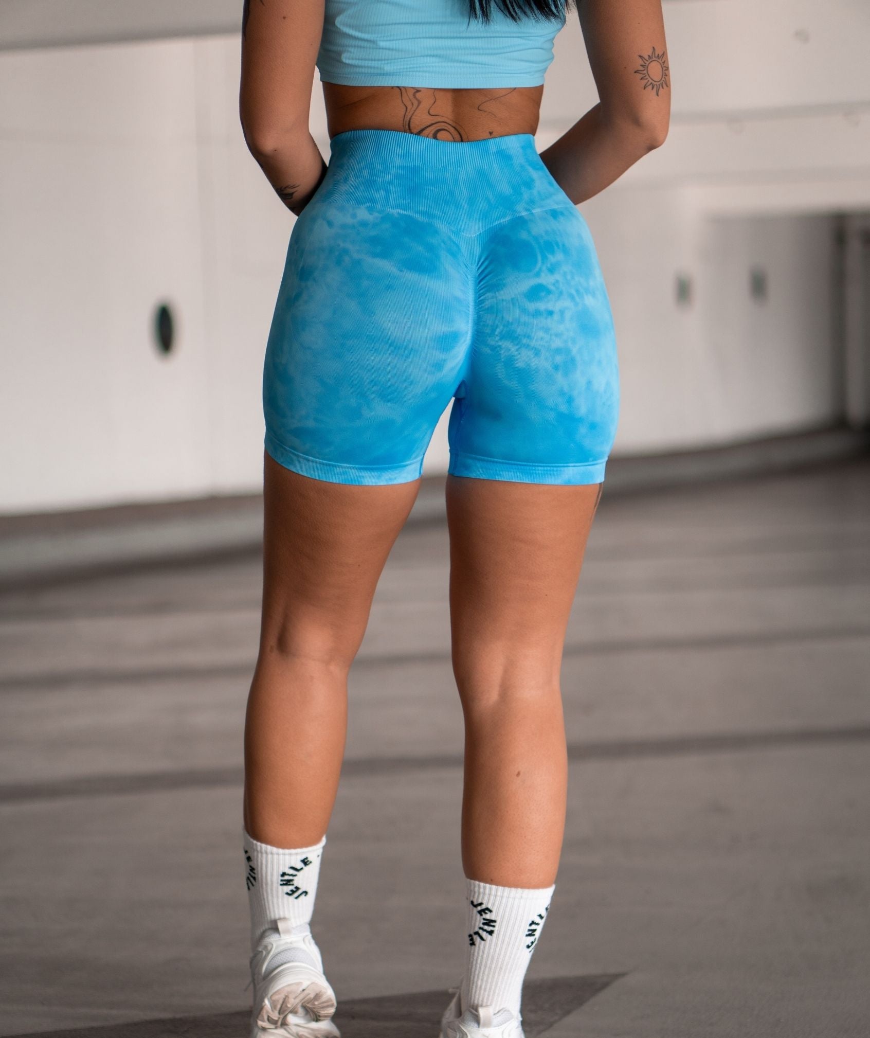 Jentle - Marble Shorts (Blue)