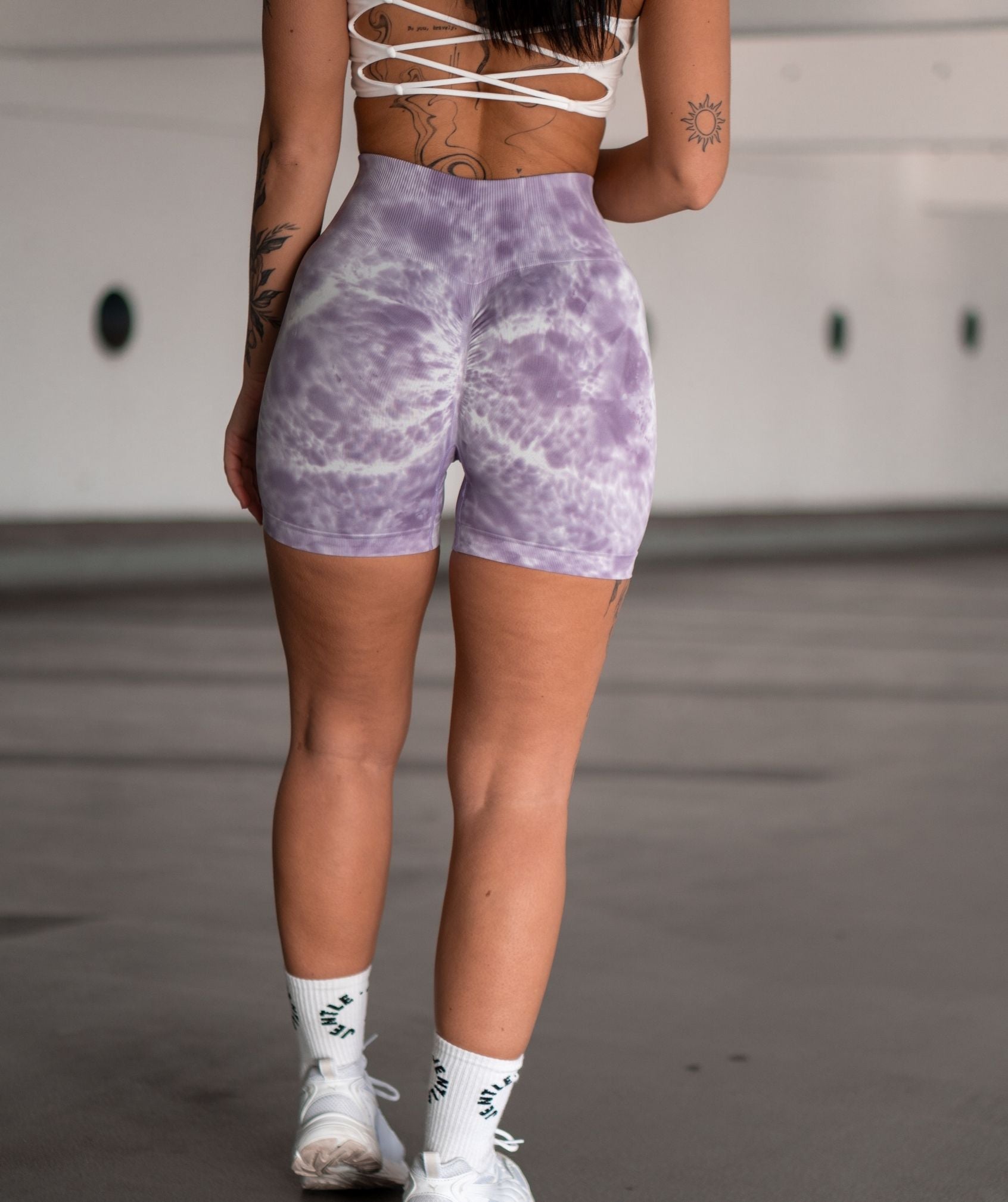 Marble Shorts (Purple)