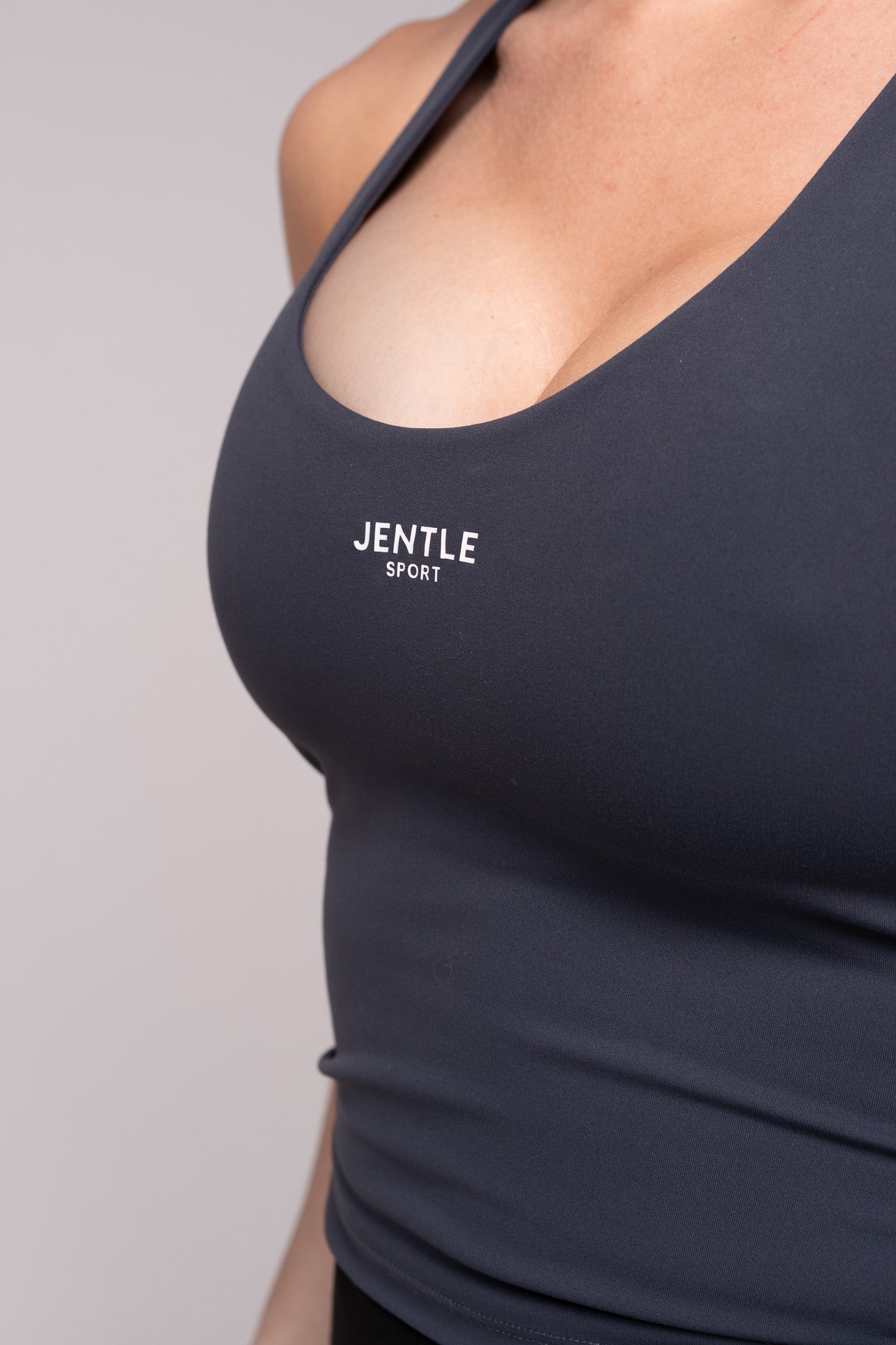 Sport Cross-back Tank Top (Dark Grey)