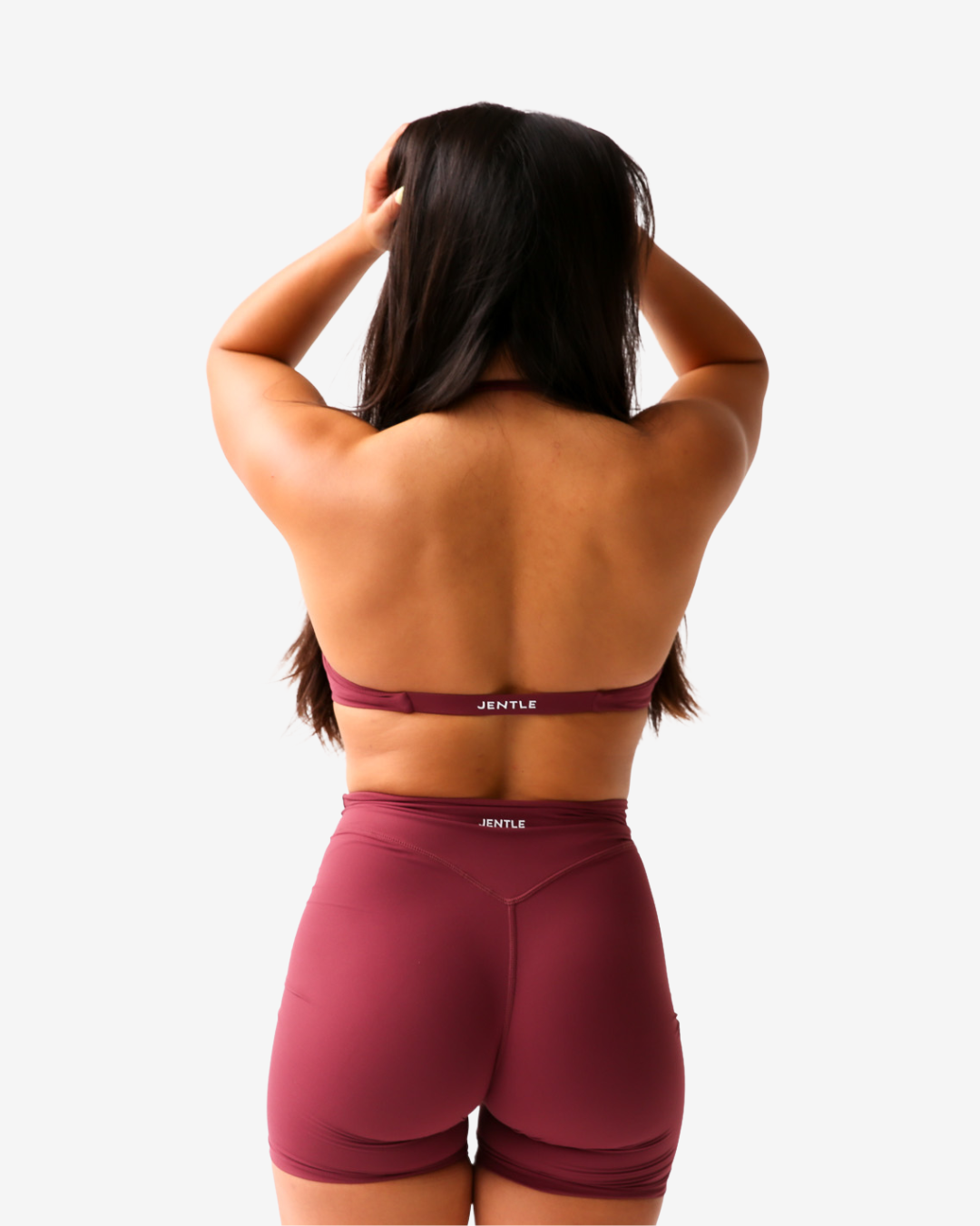 Thrive Halterneck Sports Bra (Bordeaux)