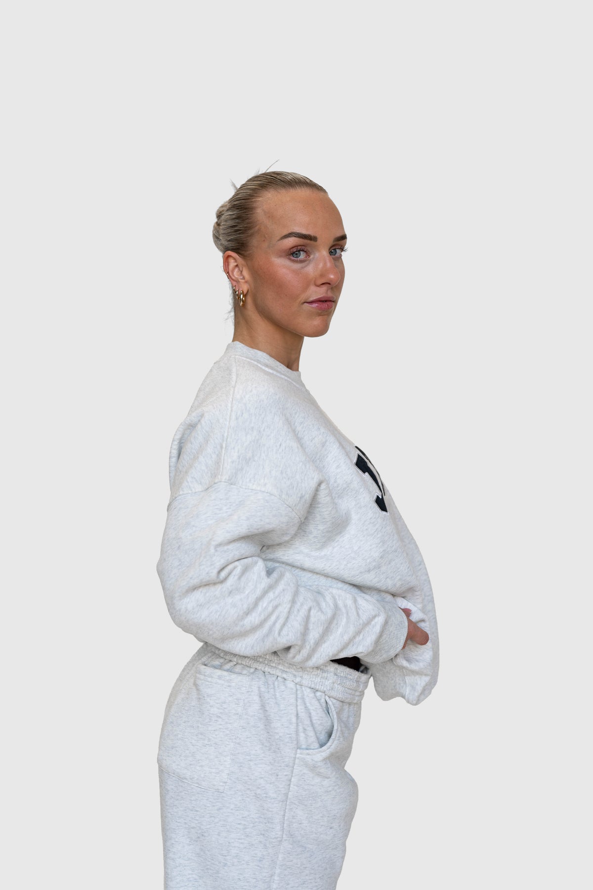JNTL Oversized Crewneck Sweatshirt (Light Grey)