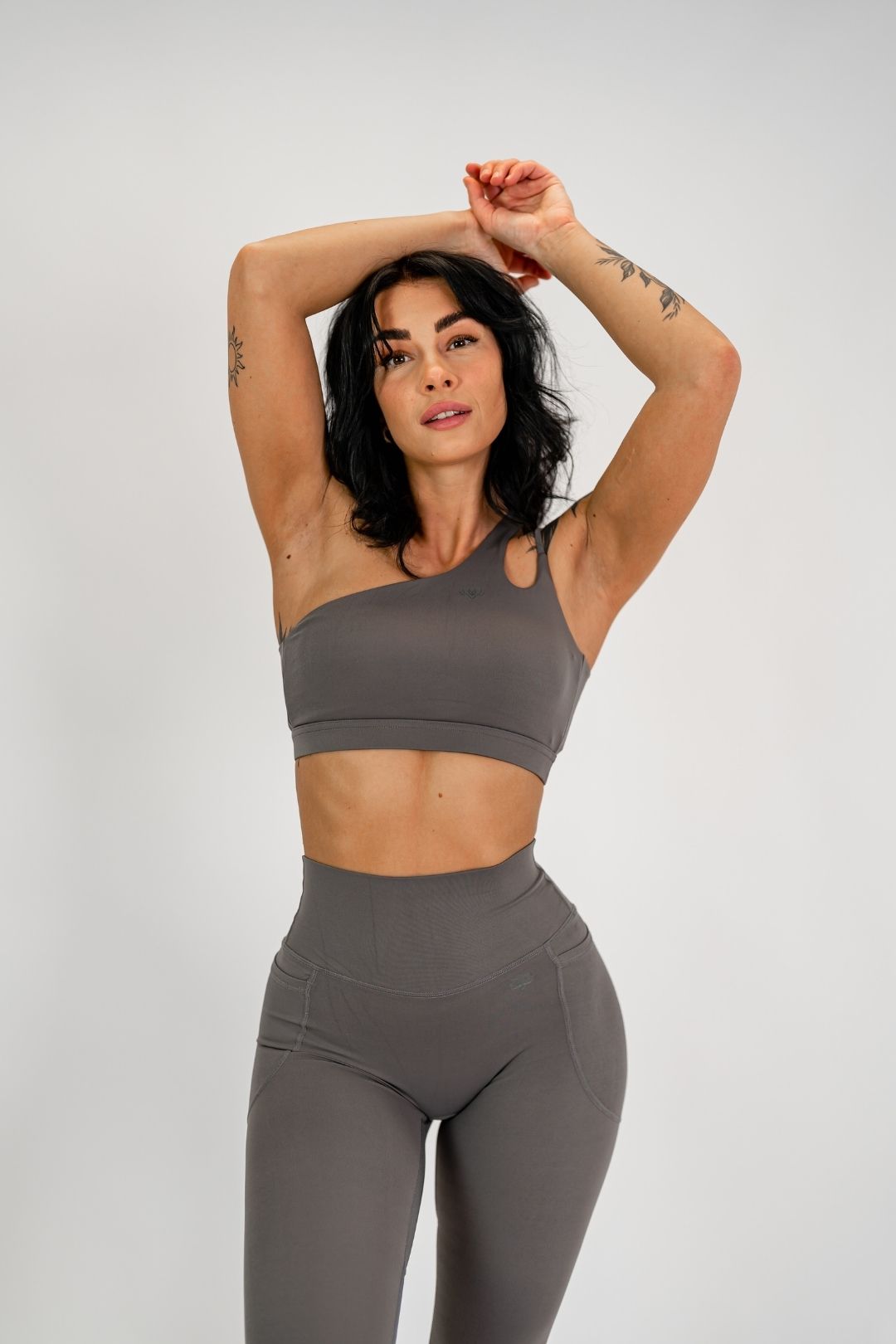 Jentle - Sola One Shoulder Bra (Grey)