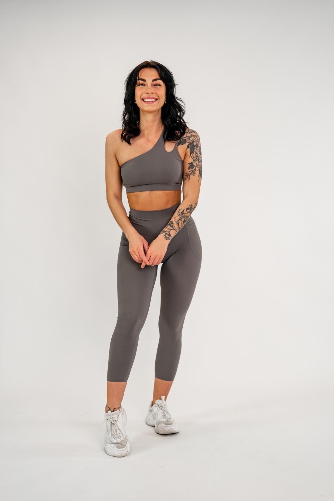 Jentle - Sola One Shoulder Bra (Grey)