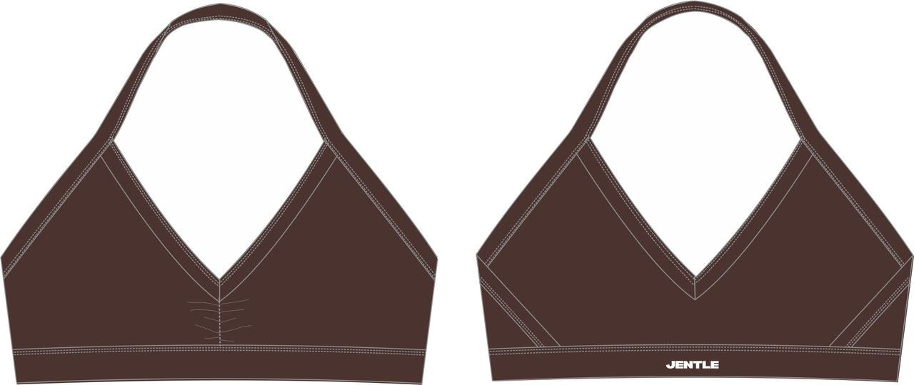 Ease Halterneck Sports bra (Coffee Brown)