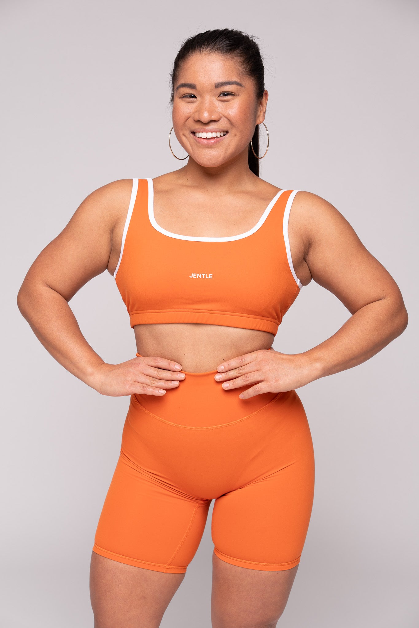 Day Sports Bra (Orange/White)