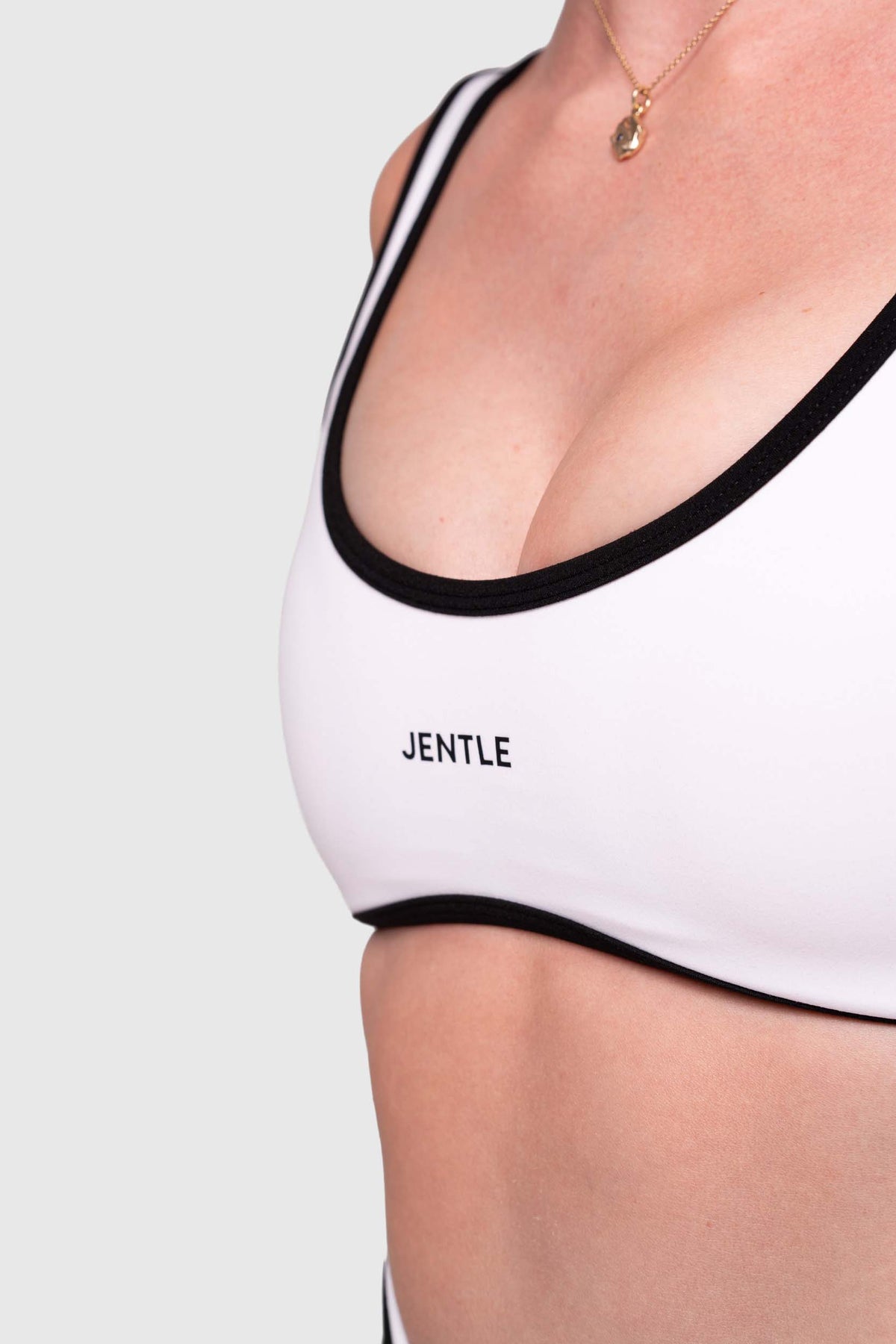 Day Double Line Sports Bra (White)