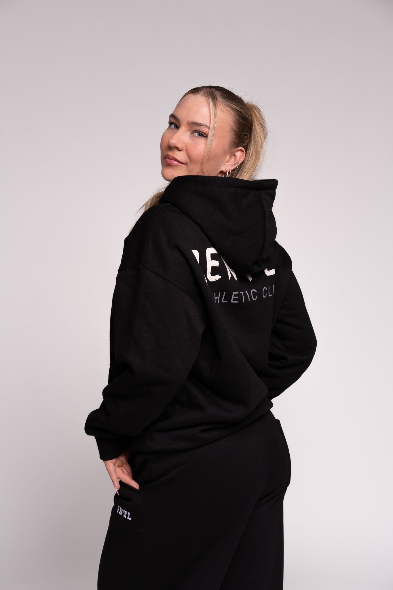 JNTL Oversized Zip Hoodie (Black)