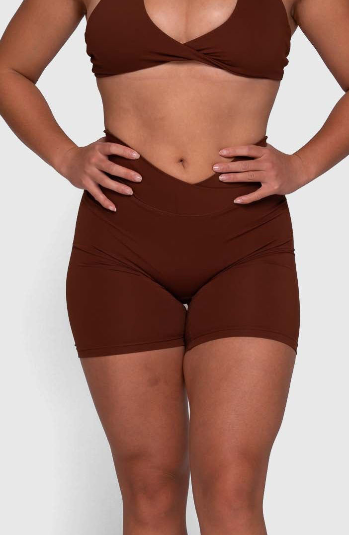 Thrive V-Cut Shorts (Brown)