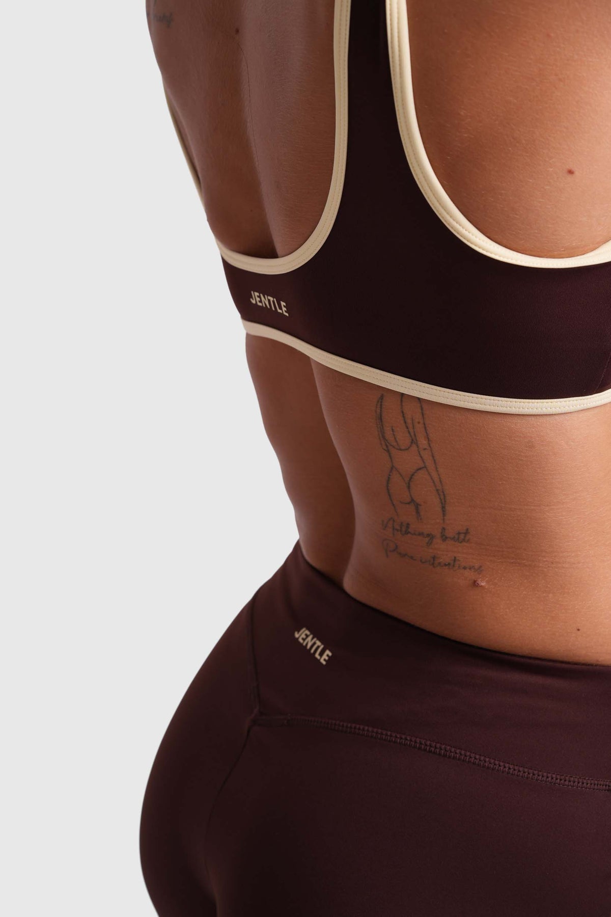 Flow Striped Sports Bra (Brown)