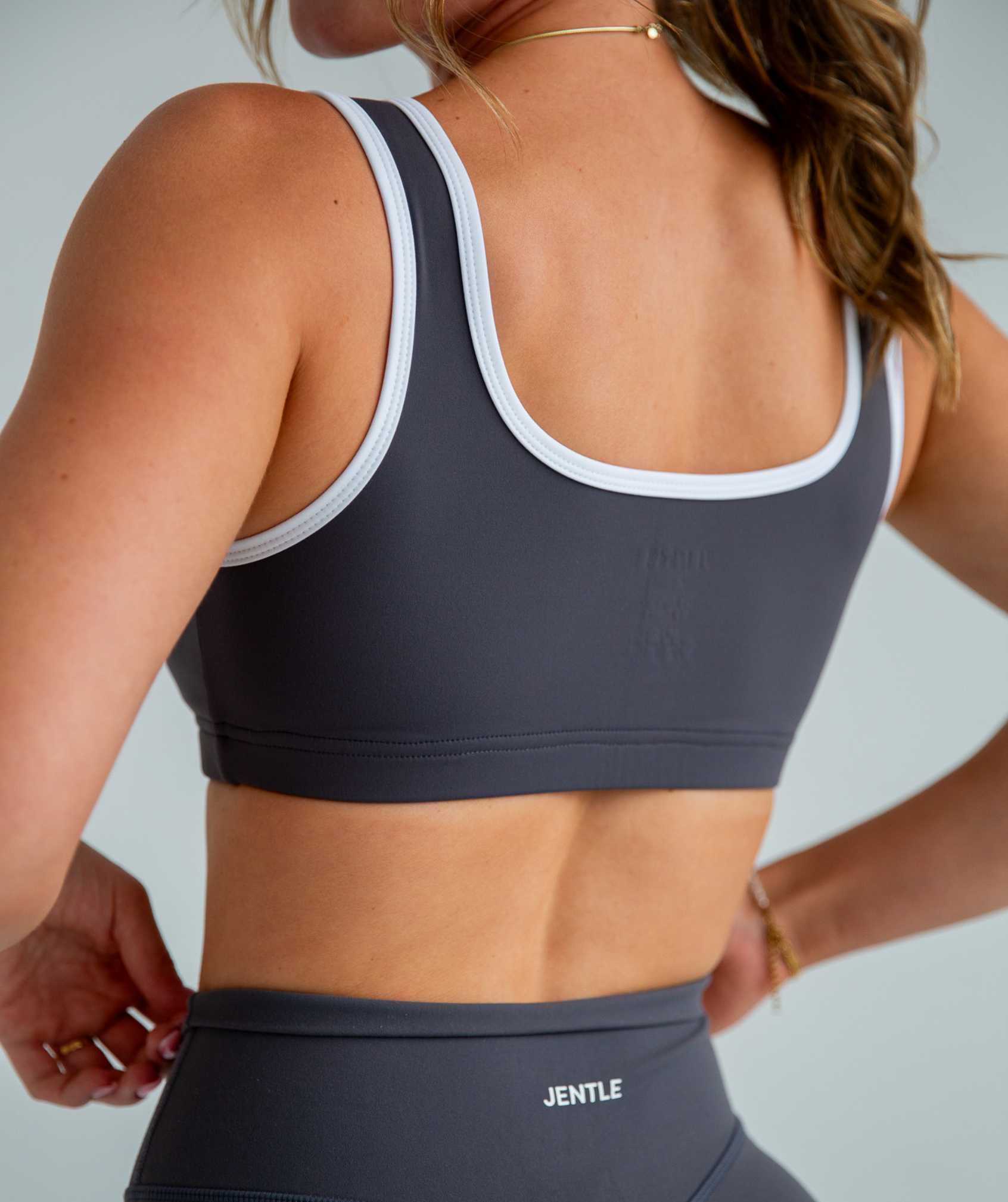 Day Sports Bra (Grey/White)