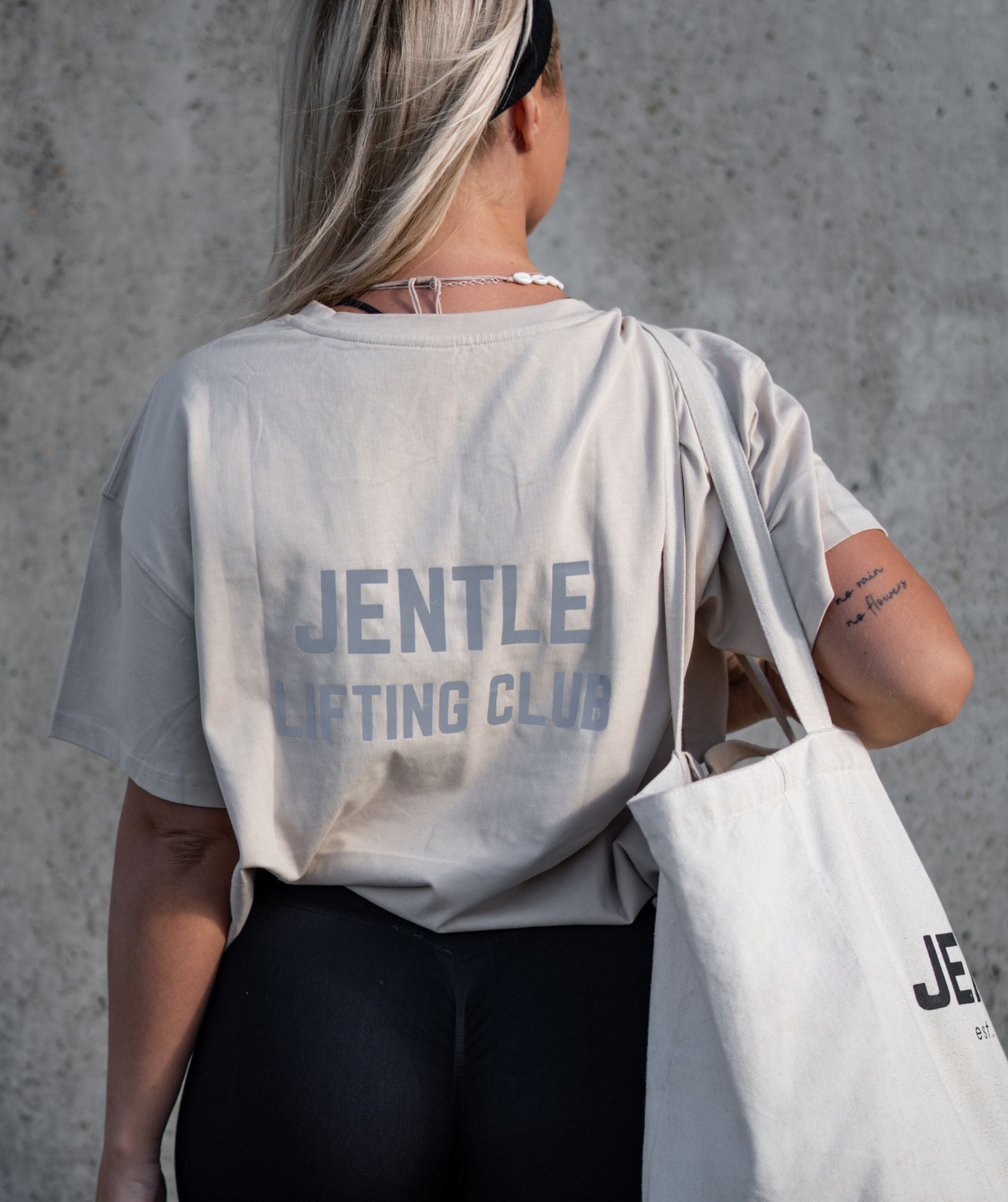 Lifting Club Oversized T-Shirt (Beige)