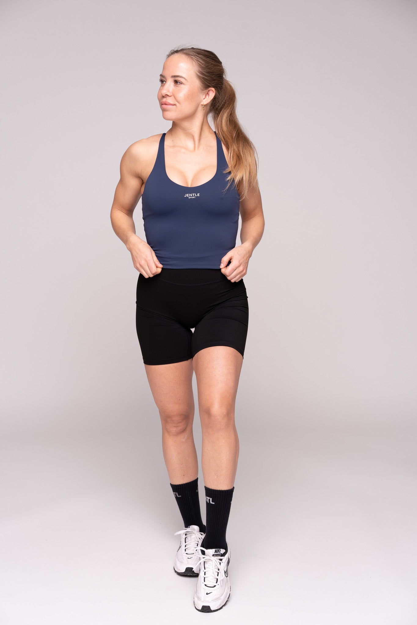 Sport Cross-back Tank Top (Dark Blue)

